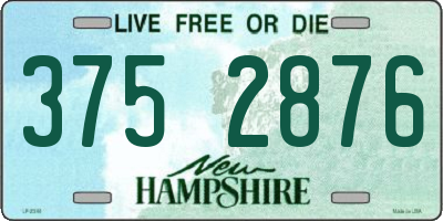 NH license plate 3752876