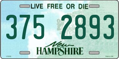 NH license plate 3752893
