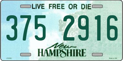 NH license plate 3752916