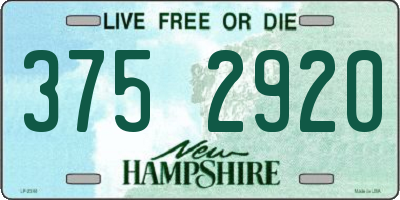 NH license plate 3752920