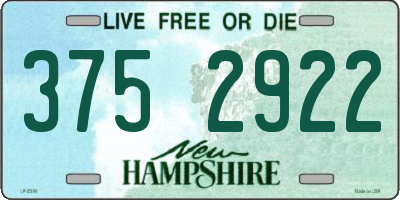 NH license plate 3752922