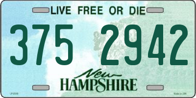 NH license plate 3752942