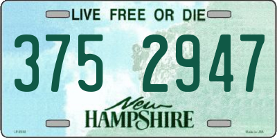 NH license plate 3752947
