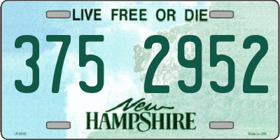 NH license plate 3752952