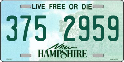 NH license plate 3752959