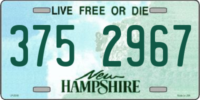 NH license plate 3752967