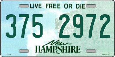NH license plate 3752972