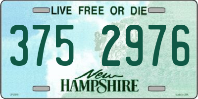 NH license plate 3752976