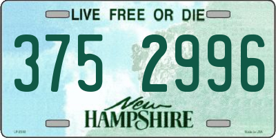 NH license plate 3752996