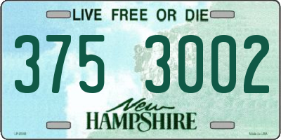 NH license plate 3753002