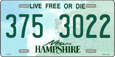NH license plate 3753022