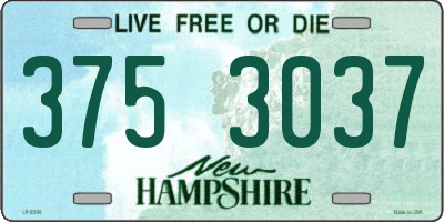 NH license plate 3753037