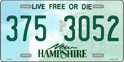 NH license plate 3753052
