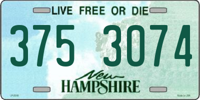 NH license plate 3753074
