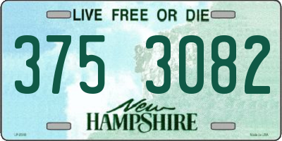 NH license plate 3753082