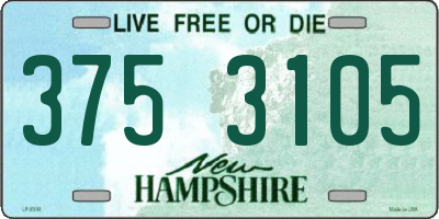 NH license plate 3753105