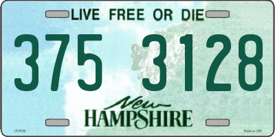 NH license plate 3753128