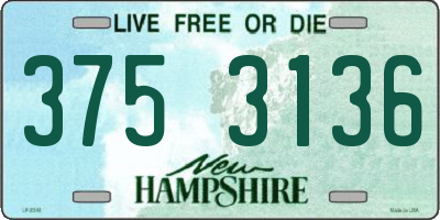 NH license plate 3753136