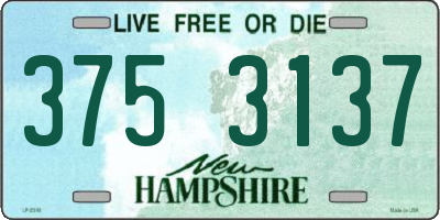 NH license plate 3753137