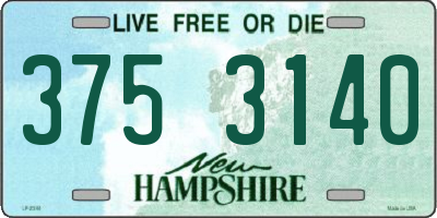NH license plate 3753140