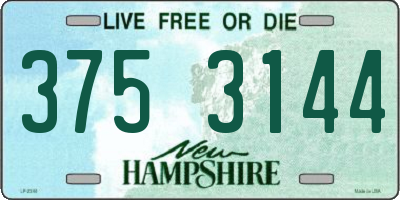 NH license plate 3753144