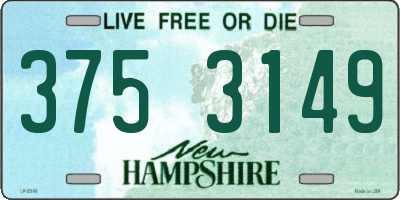 NH license plate 3753149