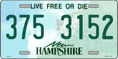 NH license plate 3753152
