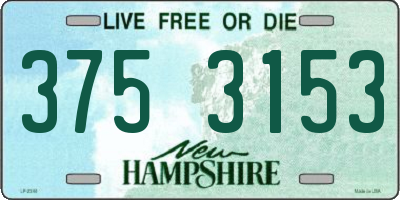 NH license plate 3753153