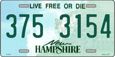 NH license plate 3753154
