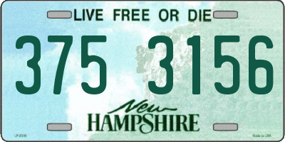 NH license plate 3753156