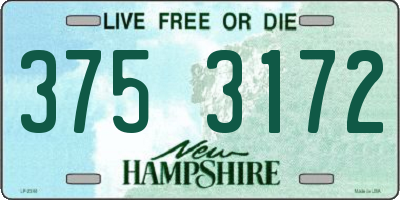NH license plate 3753172