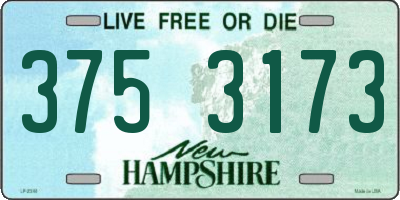 NH license plate 3753173