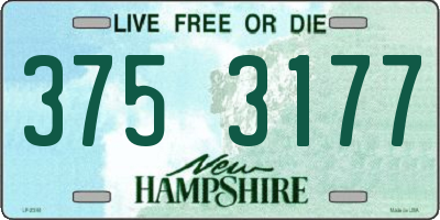NH license plate 3753177