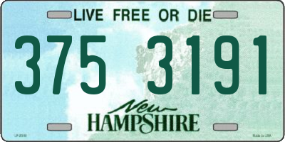 NH license plate 3753191