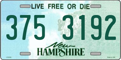 NH license plate 3753192