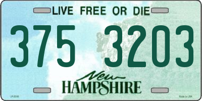 NH license plate 3753203