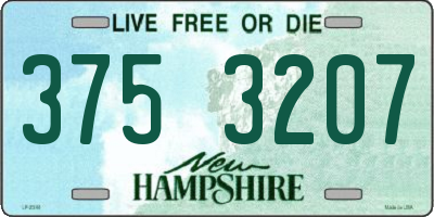 NH license plate 3753207