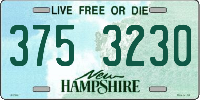 NH license plate 3753230