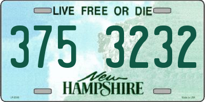 NH license plate 3753232