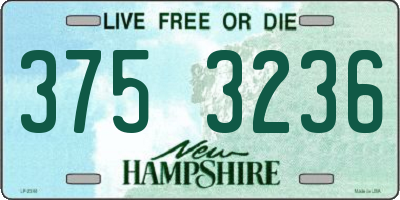NH license plate 3753236