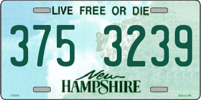 NH license plate 3753239