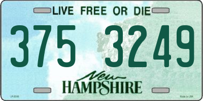 NH license plate 3753249