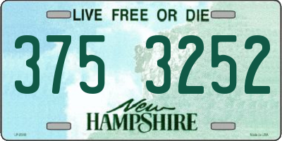NH license plate 3753252