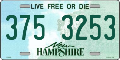 NH license plate 3753253