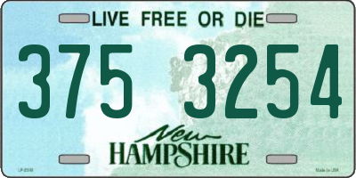 NH license plate 3753254