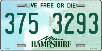 NH license plate 3753293