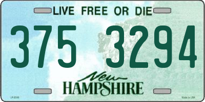 NH license plate 3753294