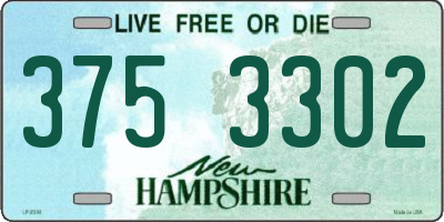 NH license plate 3753302