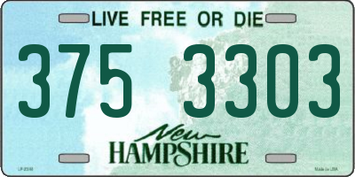 NH license plate 3753303