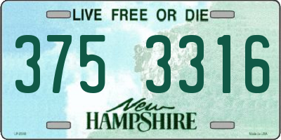 NH license plate 3753316